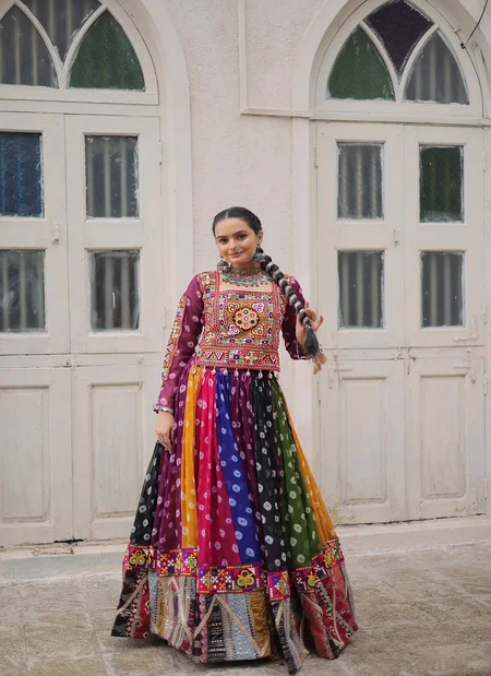 Lw 7138 Georgette Print Gamthi Work Chaniya Choli Collections